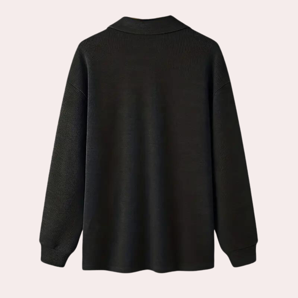 Cajetan - pulóver s rebrovaným zipsom pre mužov