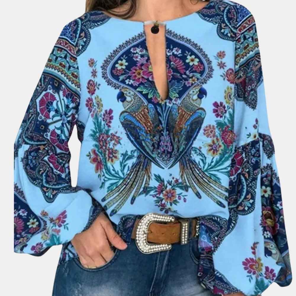 Isalina – Blusa in stile bohemien chic con design unico