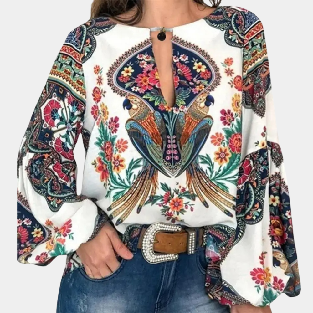 Isalina – Blusa in stile bohemien chic con design unico