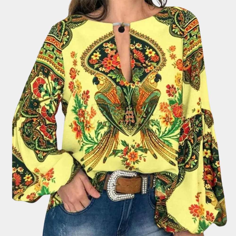 Isalina – Blusa in stile bohemien chic con design unico