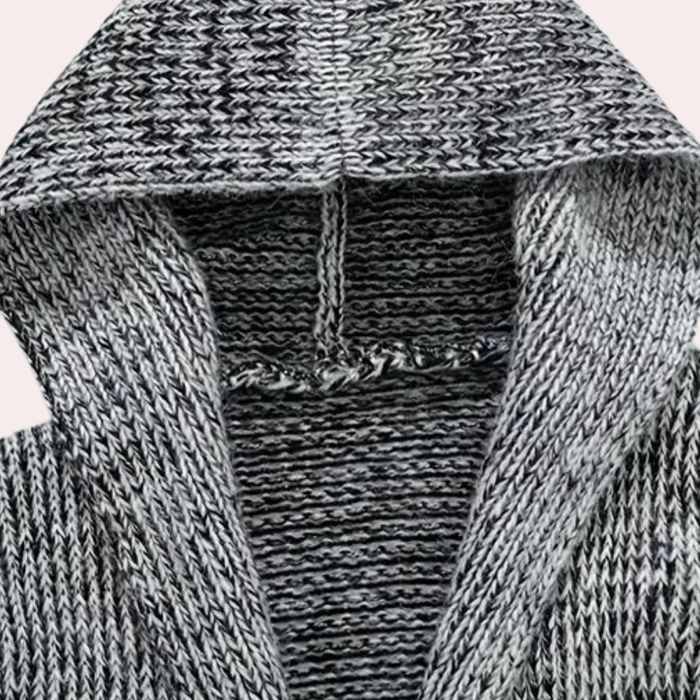 Fanis - pletený sveter s kapucňou pre mužov