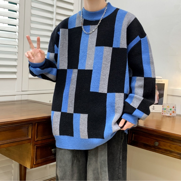 Fontane - Trendiger Strickpullover mit Farbblock für Männer