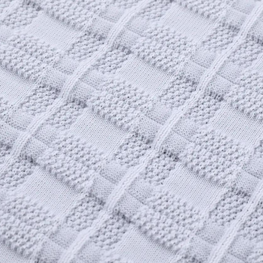 Emre - pánsky pletený sveter s kapucňou a károvaným vzorom