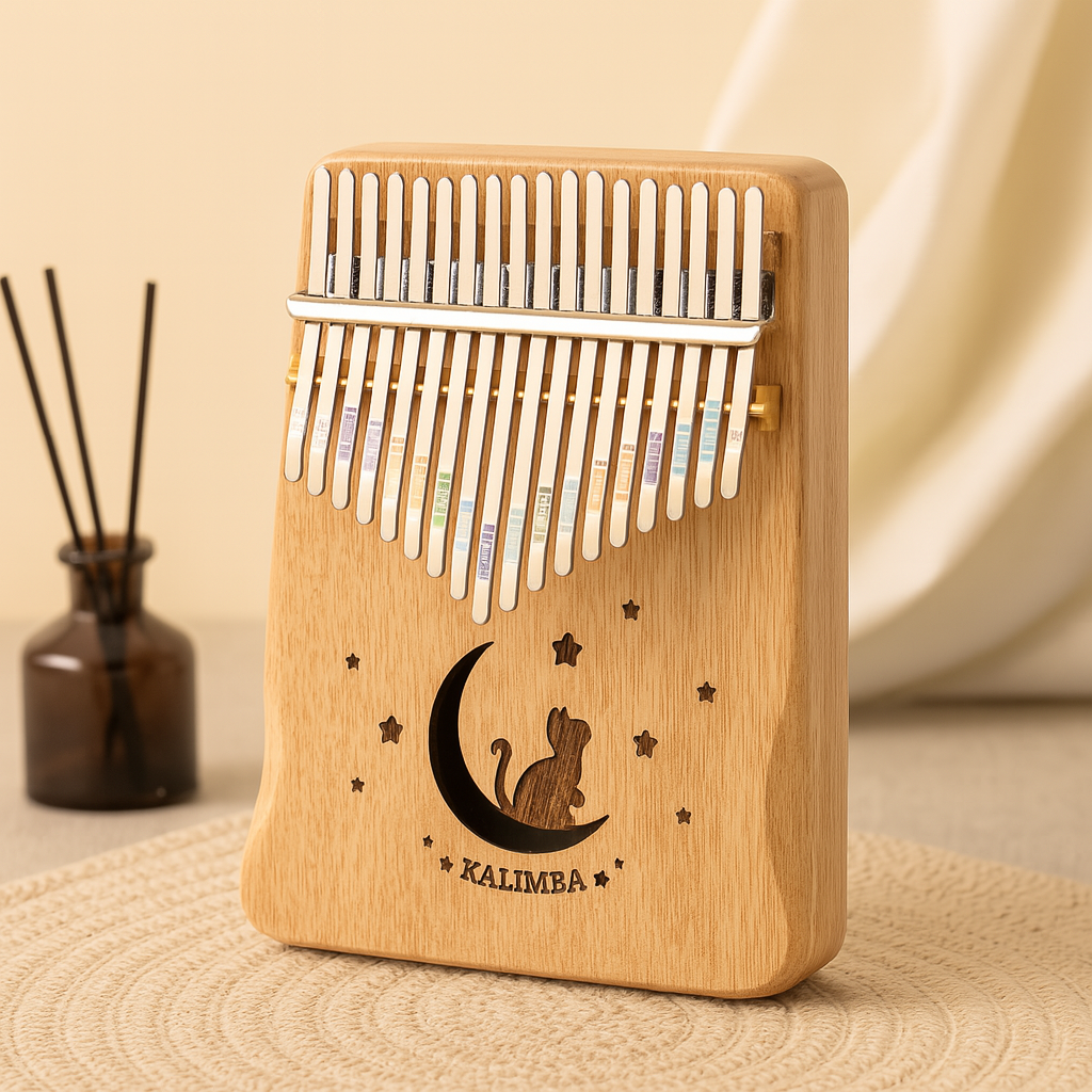 Drevo – 17-klávesová kalimba palcové klávesy z dreva – začiatočnícky hudobný set