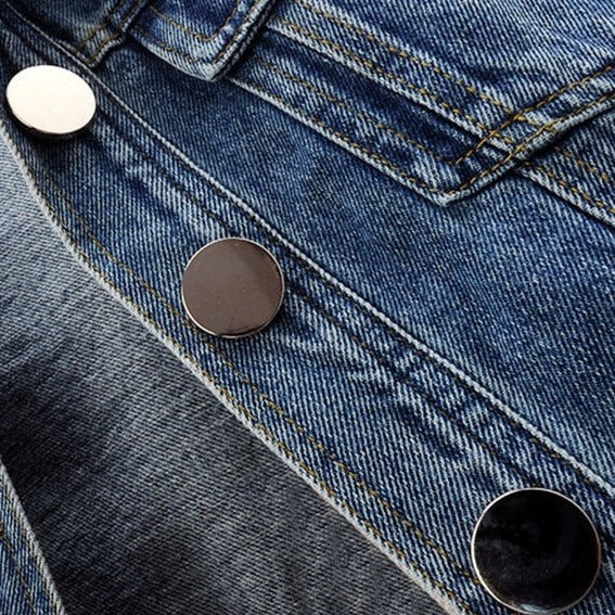 Uni Jakke | Kort Denim Dame-Jeansjakke med klassiske detaljer