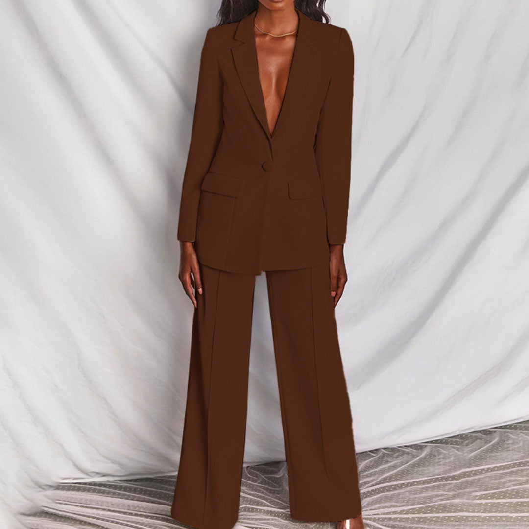 Zinzdi - Elegantes Blazer- und Hosenset | Damen Anzug für stilvolle Auftritte