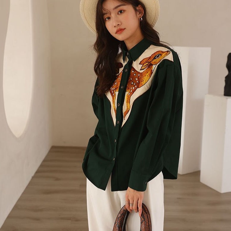 Devako Deer | Camicie western ricamate