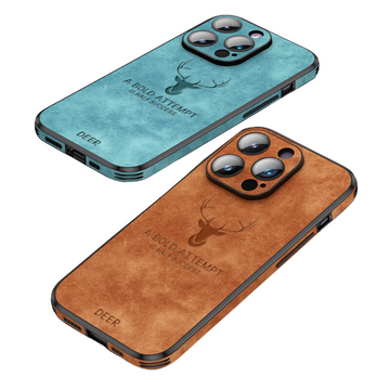Deer – iPhone-Hülle Leder stoßfest & elegant – ideal für Alltag & Büro