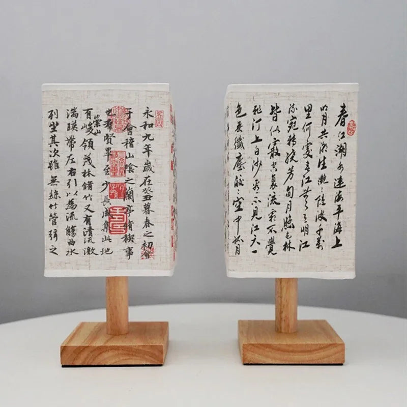 Stmievateľná LED stolná lampa v čínskom štýle do spálne