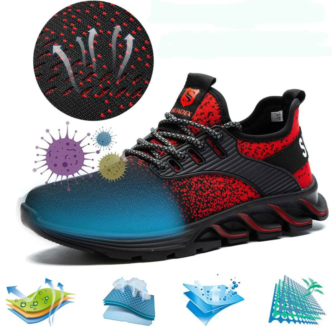 Devako bezpečnostné tenisky – ľahké, s oceľovou špičkou a protišmykovou podrážkou