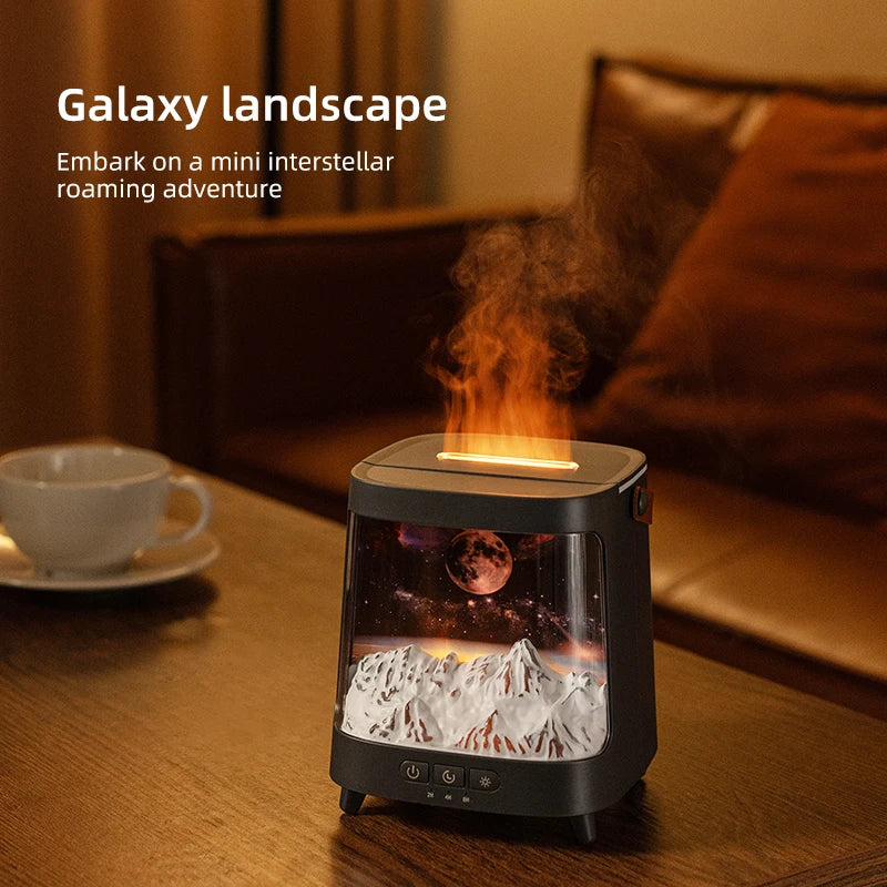 AromaGlow – Galaxy Flame aroma difuzér s nočným svetlom a diaľkovým ovládaním
