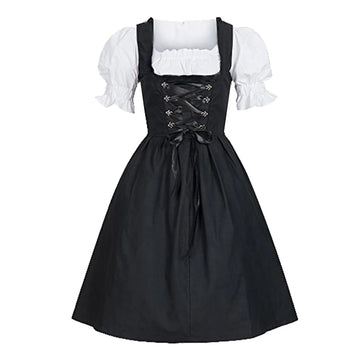 Devako Fabiola - Bayerisches Dirndl zum Oktoberfest mit eleganter Schürze und traditionellen Details
