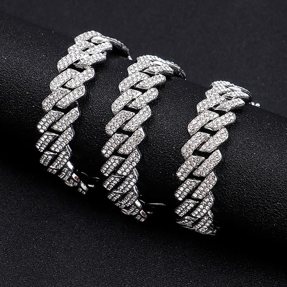 SilverLuxe – Kubánsky odkazový reťaz 15 mm striebro zinková zliatina – dámske a pánske