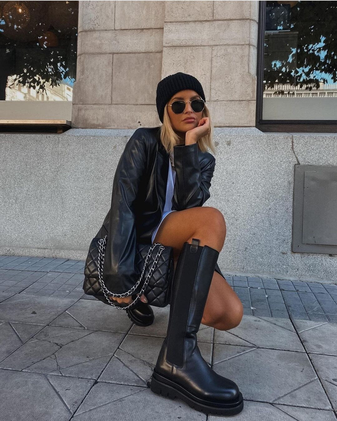 Winlena Blazer – Blazer en cuir élégant pour femmes avec coupe moderne
