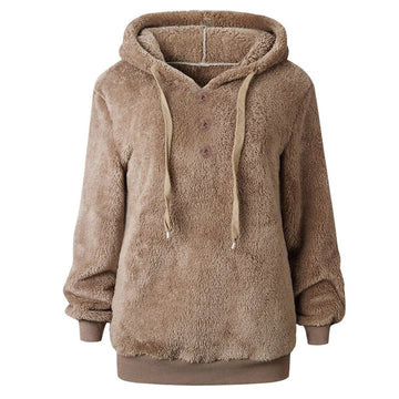 Kuscheliges Damen Fleece-Sweatshirt mit Kapuze - Kensa