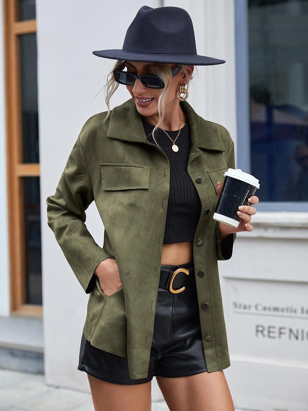 Veste Ourania | Veste élégante avec boutons en daim