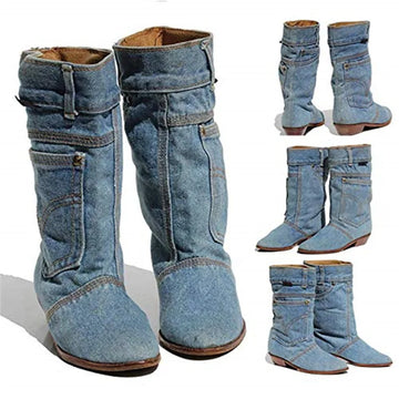 Lässige Denim-Stiefel für Frauen - Kaira