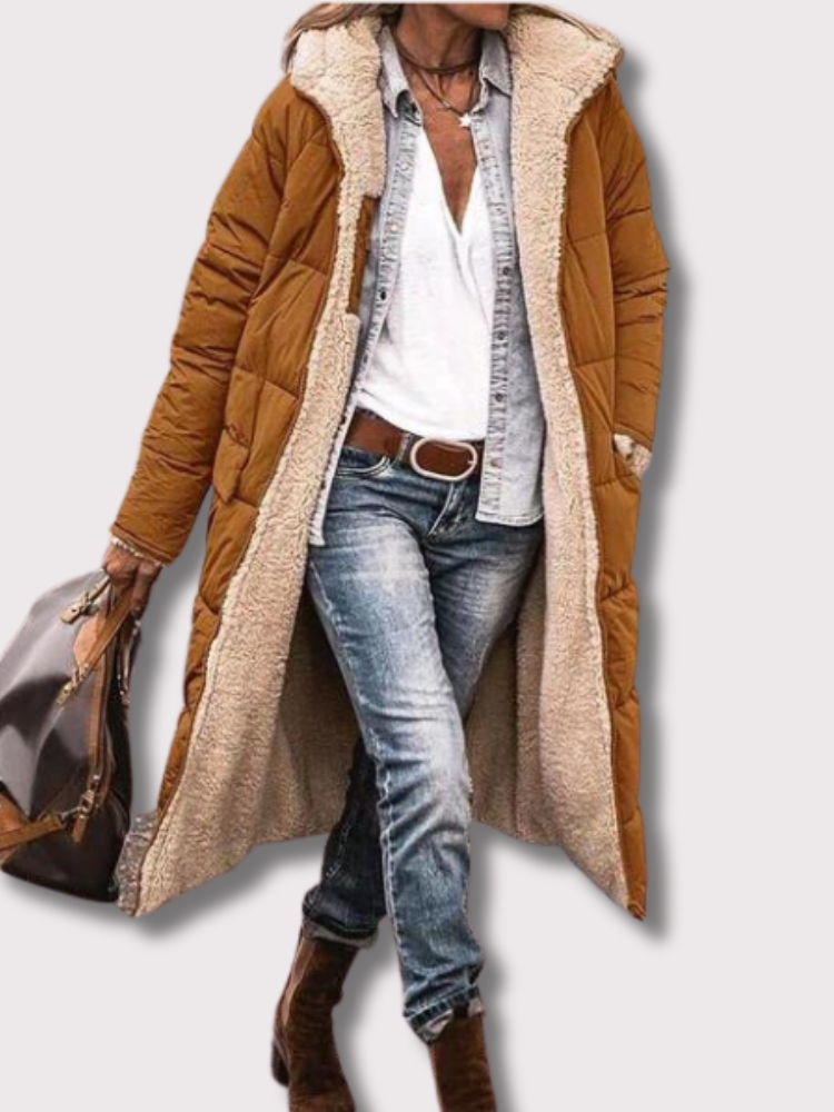 Parka Sherpa reversibile con cappuccio – alla moda, versatile e caldo per l'inverno