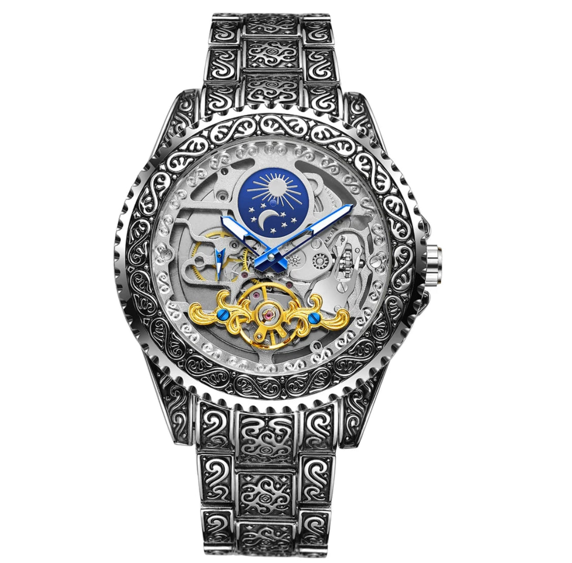 Devako automatické tourbillon hodinky - 30m vodotesné, automatický strojček, nastaviteľná veľkosť