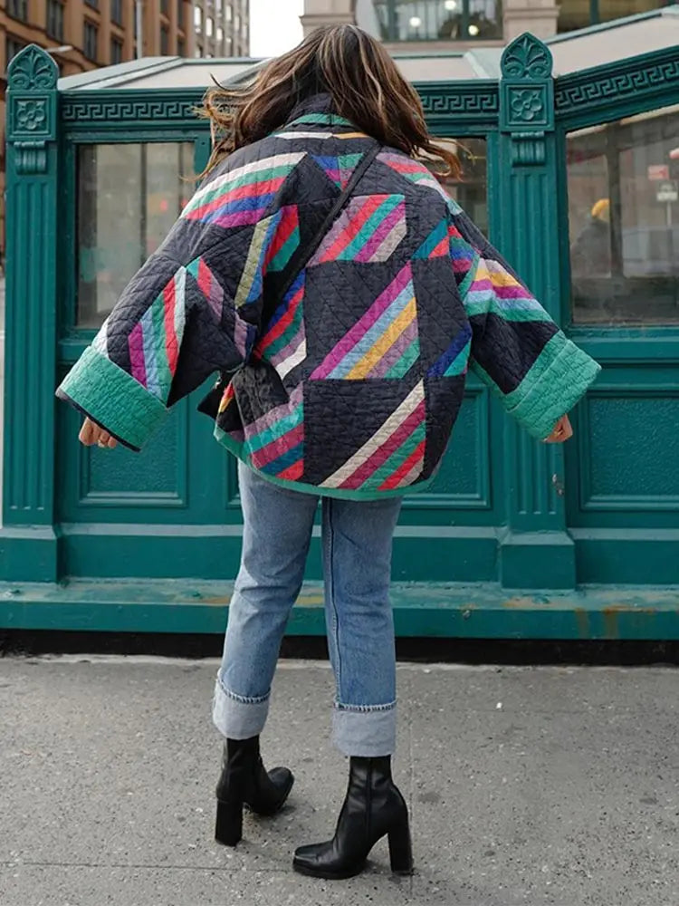 Willa Jakke | Vintage Boho Stilfuld Quiltet Jakke til Kvinder