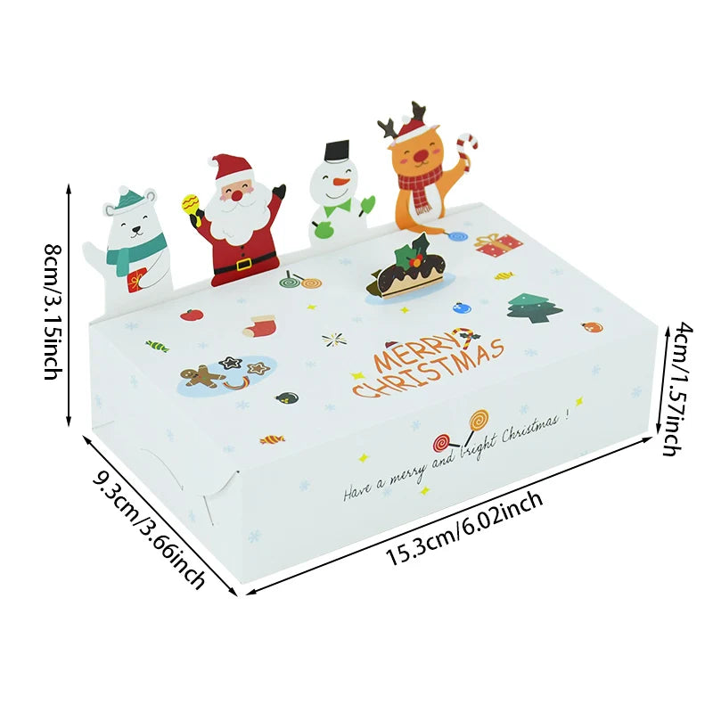 Kerst snoepdozen set van 5 - vrolijke verpakking voor feestdagen 5