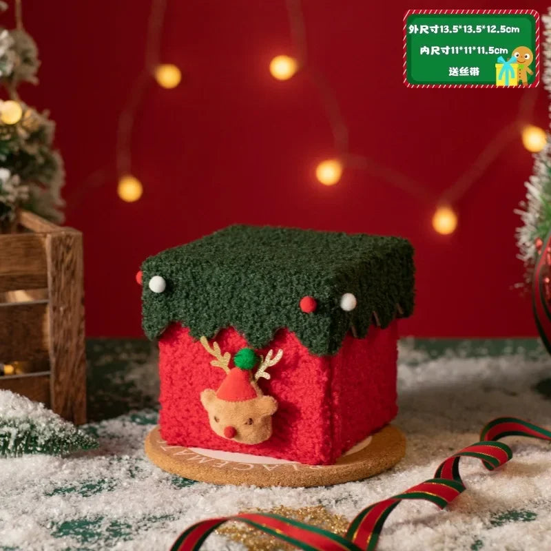 Kerstcadeaudoos in appelvorm van stevig karton 6