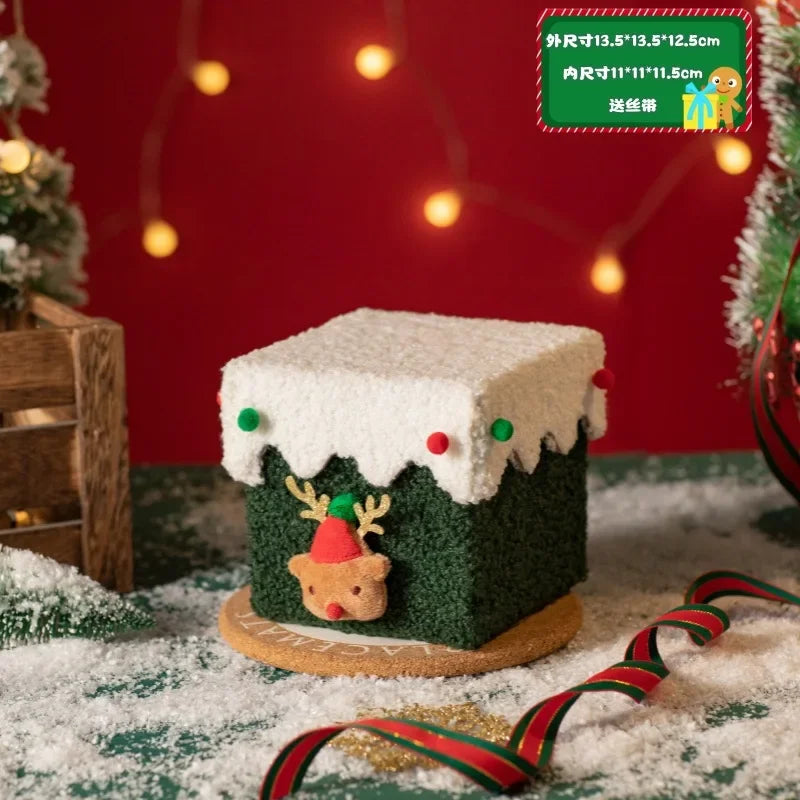 Kerstcadeaudoos in appelvorm van stevig karton 7