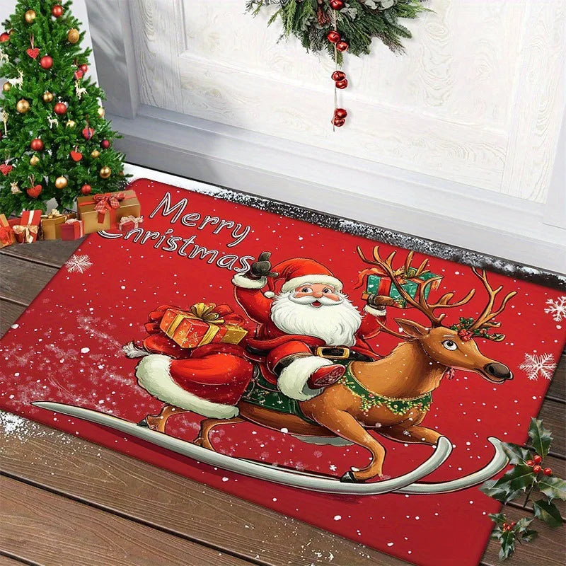 Kerstdeurmat met Rode Kerstman en Peperkoekman voor Binnen en Buiten 10