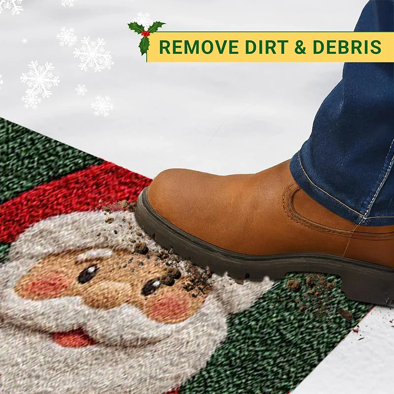 Kerstdeurmat met Rode Kerstman en Peperkoekman voor Binnen en Buiten 3