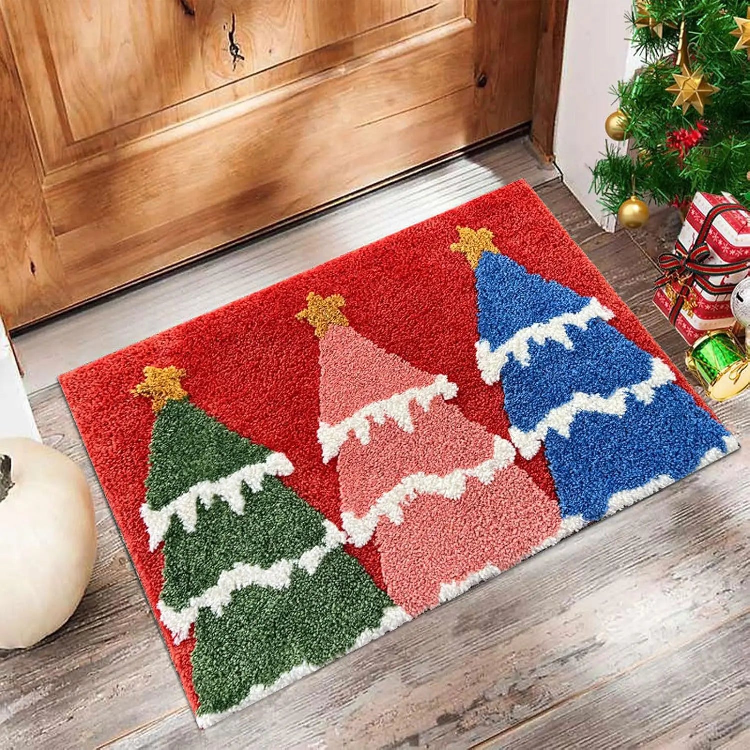 Kerstdeurmat met Rode Kerstman en Peperkoekman voor Binnen en Buiten 6