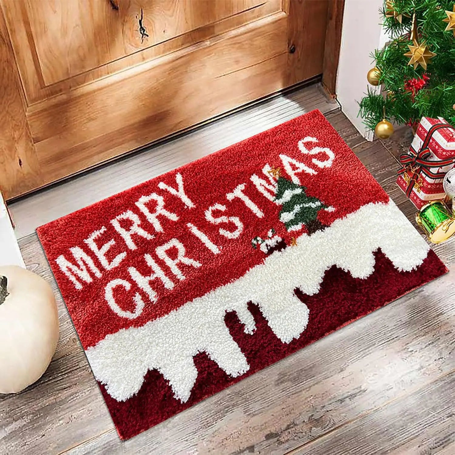 Kerstdeurmat met Rode Kerstman en Peperkoekman voor Binnen en Buiten 8