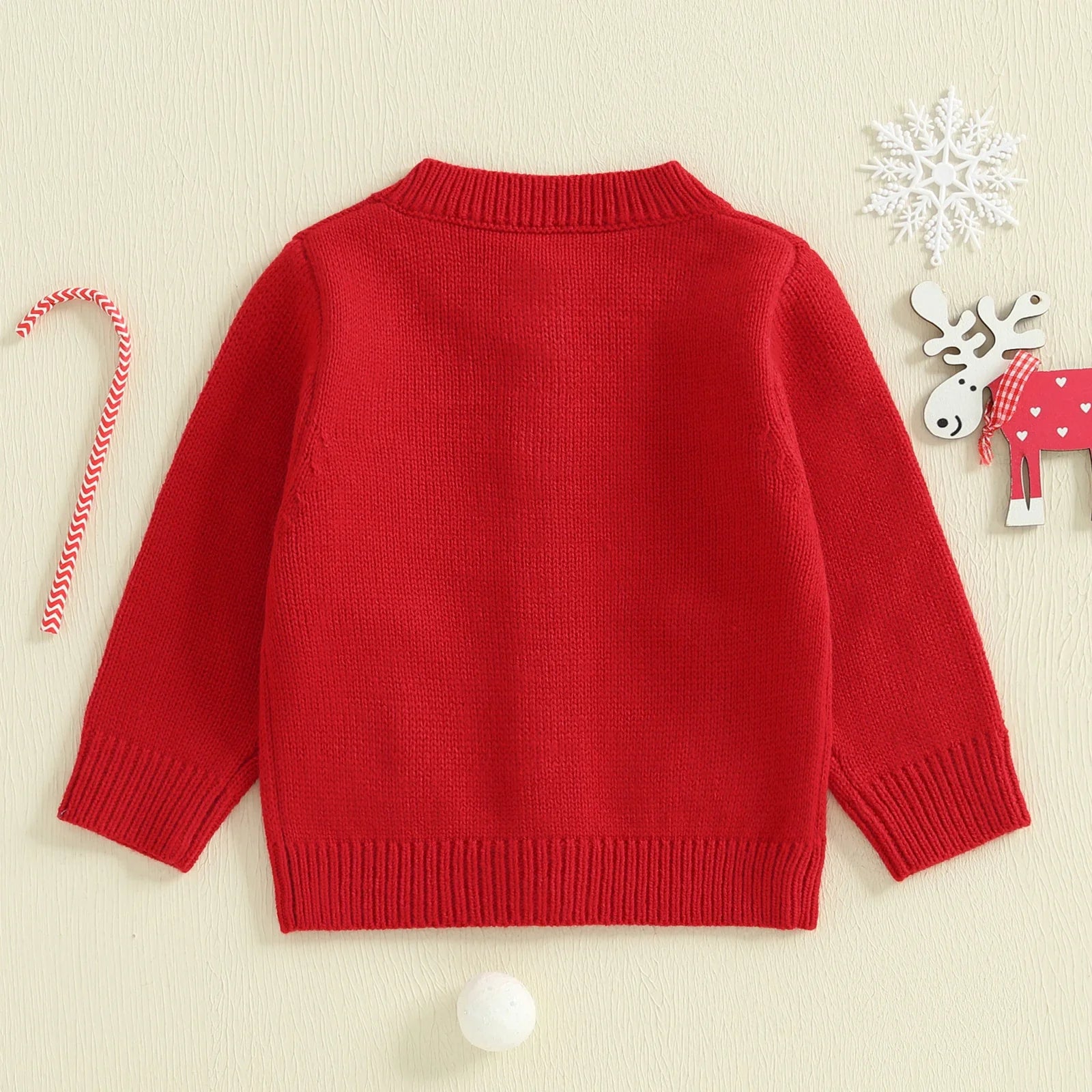 Kerstkindervest voor jongens en meisjes, 0-3 jaar, lange mouwen, warm en comfortabel 2
