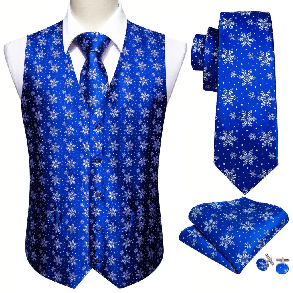 Festivaro vianočná vesta – štýlová, hodvábna a s kravatou a motýlikom