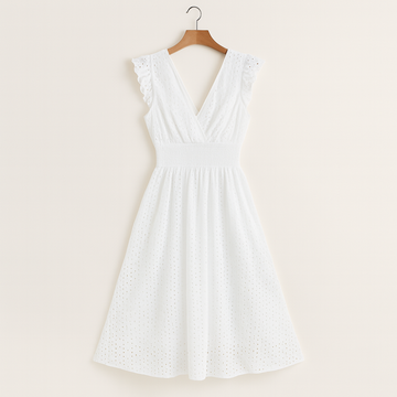 Kleid mit eleganten Rüschenärmeln für den Sommer in stilvollem Design