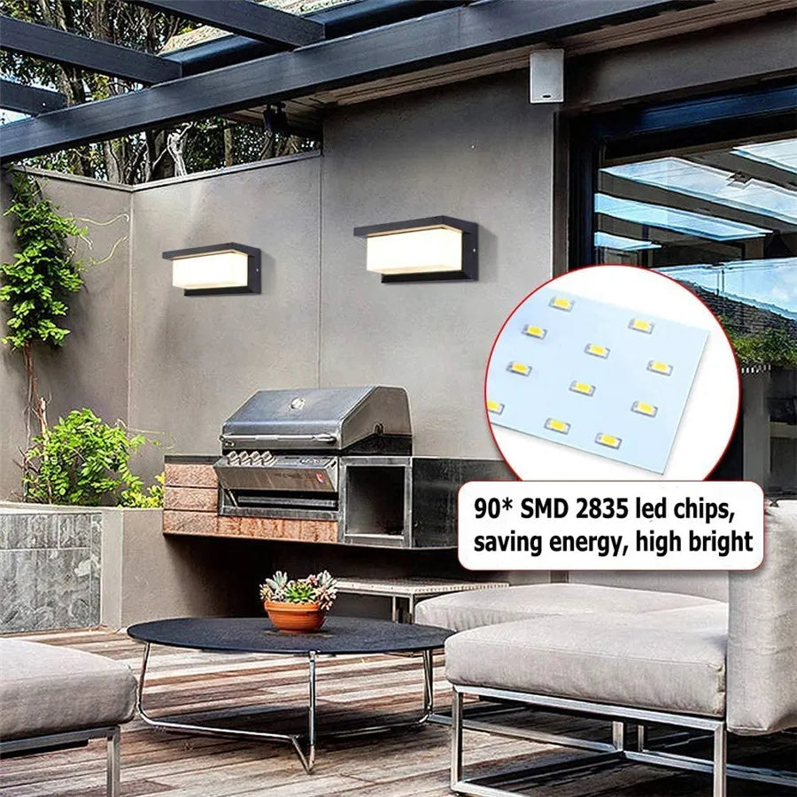 HorizonHalo - Moderné vonkajšie nástenné svietidlo