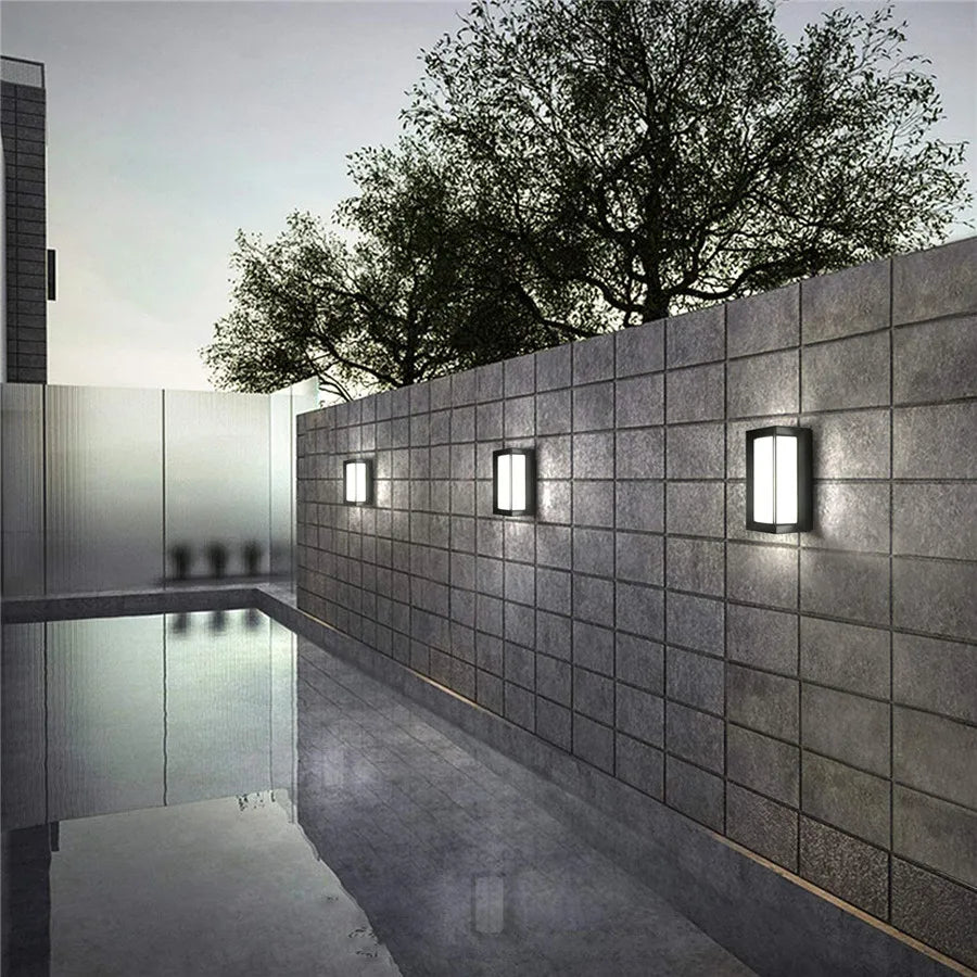 HorizonHalo - Moderné vonkajšie nástenné svietidlo