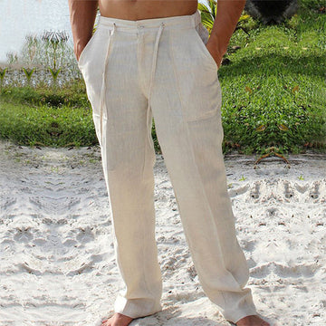 Pantaloni estivi di lino per uomo – Casual e traspiranti
