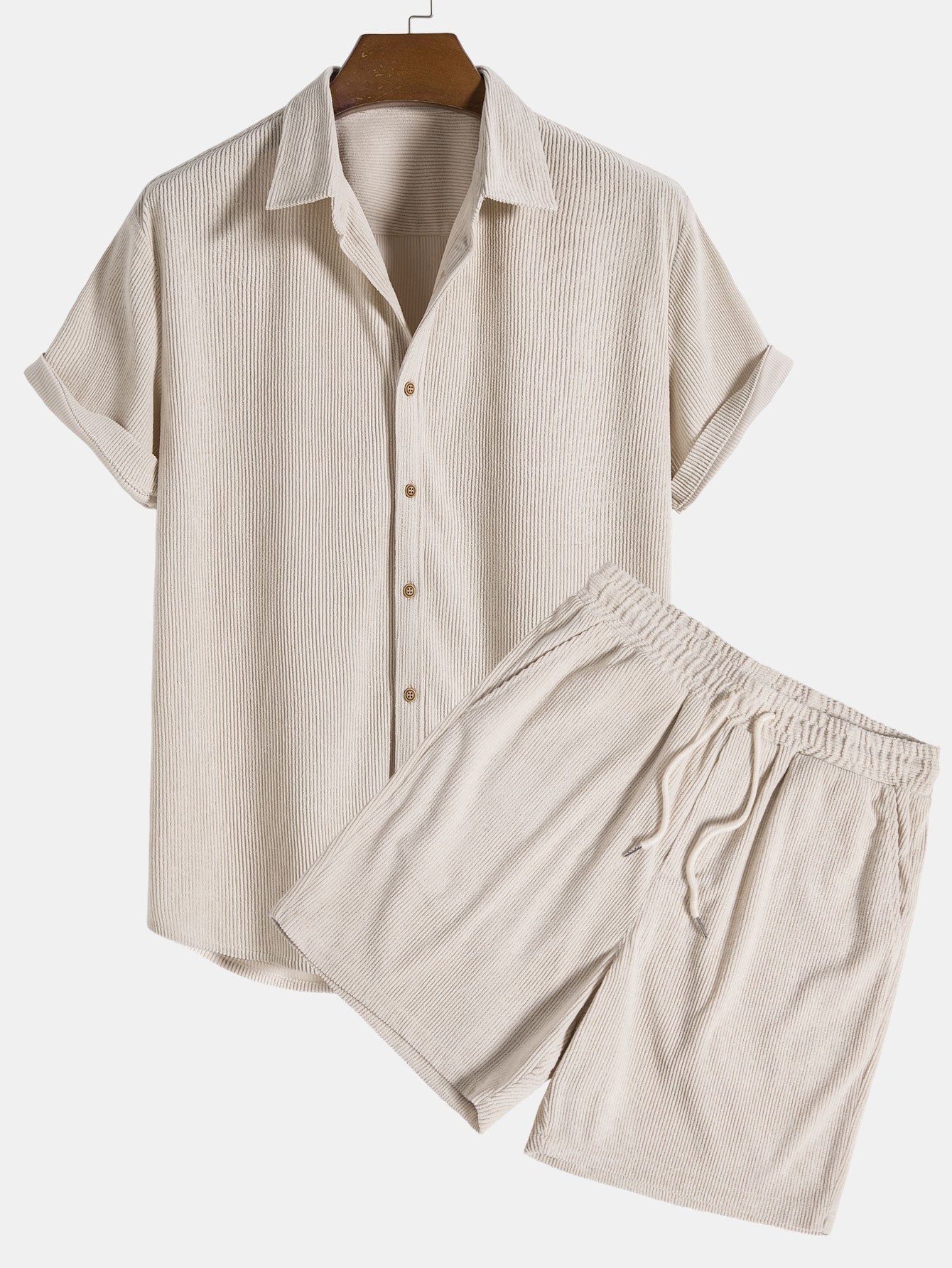 Set estivo leggero con camicia e pantaloncini – Perfetto per le giornate calde!