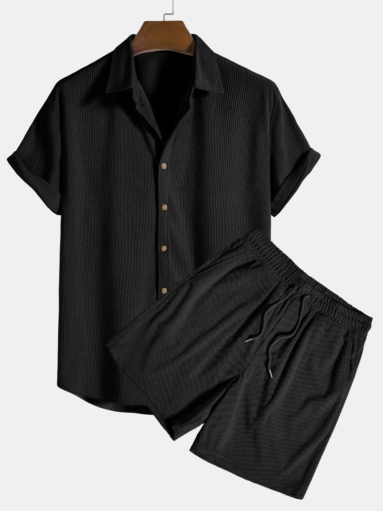 Set estivo leggero con camicia e pantaloncini – Perfetto per le giornate calde!