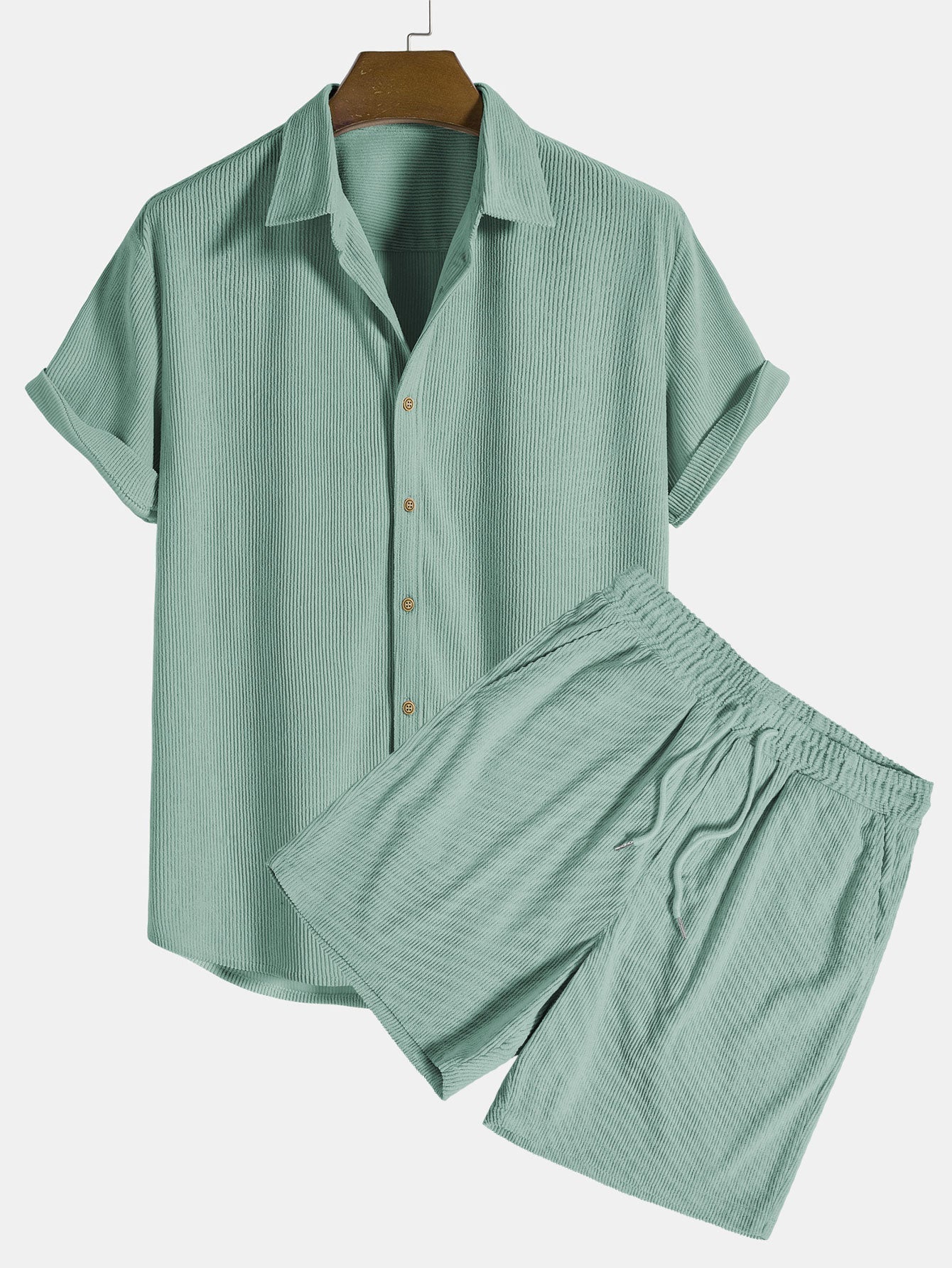 Set estivo leggero con camicia e pantaloncini – Perfetto per le giornate calde!
