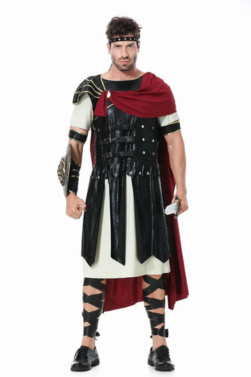 Knightoria Mittelalterliches Ritterkostüm – Schwarz-Gold Cosplay für Herren