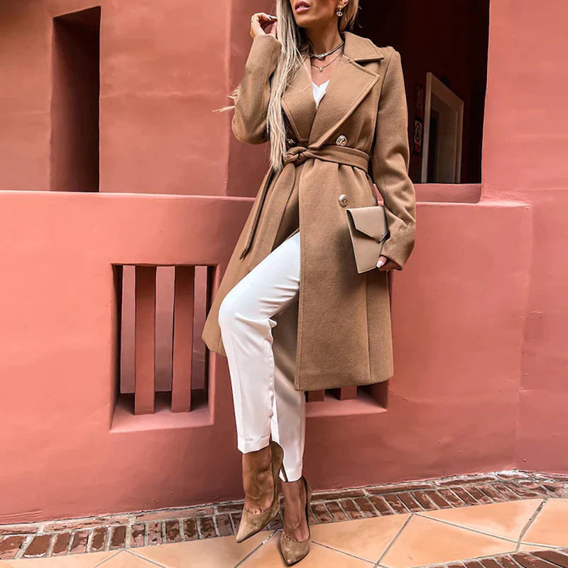 Carla - Elegantný Cozea vlnený kabát na jar