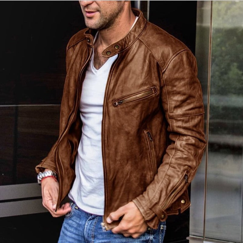 Vincent - Stylische Lederjacke für Männer | Wetterfest und bequem