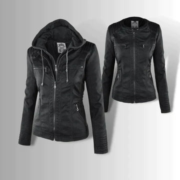 Adalia | Stylische Motorradjacke mit Kapuze