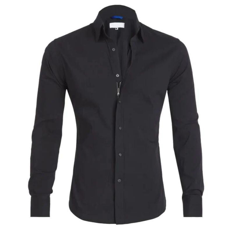 Devako Ruben - Knitterfreie Bluse mit Reissverschluss