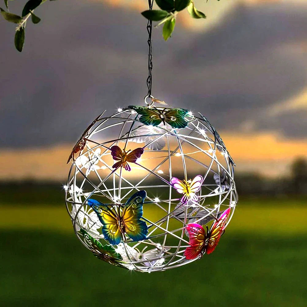 ButterBright - Závesná solárna lampa motýľ