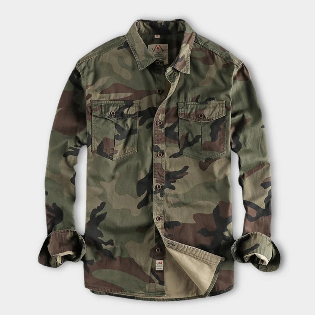Devako Leo - Military Camouflage Sommerhemd für Männer