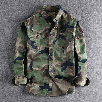 Devako Leo - Military Camouflage Sommerhemd für Männer