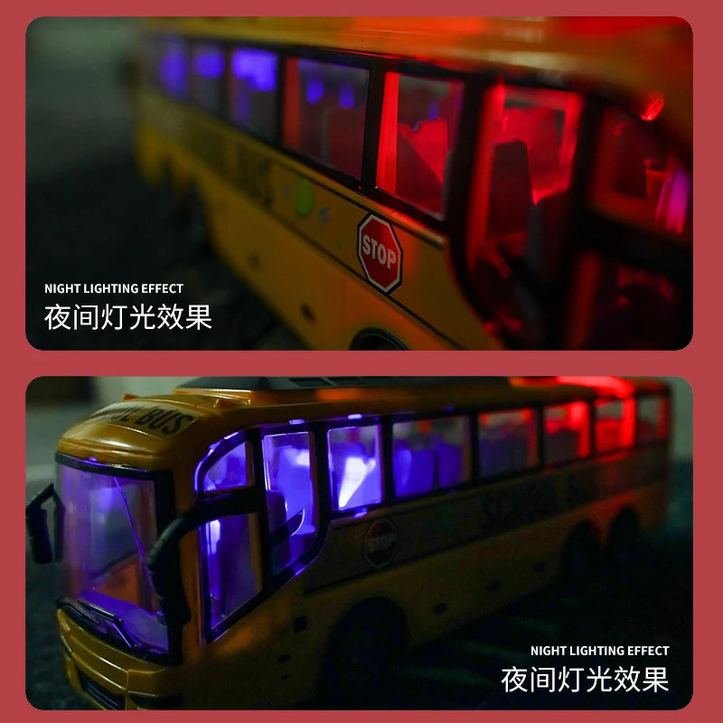 PlayDrive – RC autobus hračka pre deti, ABS, červená/žltá, s diaľkovým ovládaním