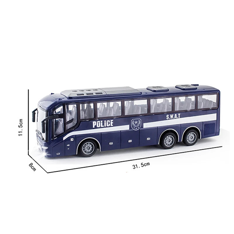 PlayDrive – RC autobus hračka pre deti, ABS, červená/žltá, s diaľkovým ovládaním